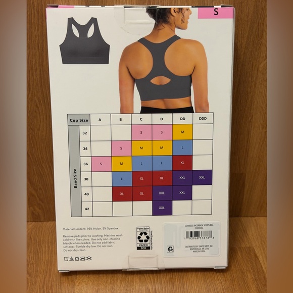 Women’s Seamless Racerback Sports Bra Size S (NWT) - Picture 2 of 3